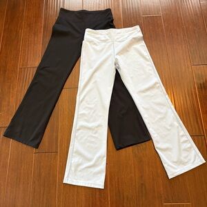 Bundle - Girls Set of 2 Pants - Light Blue & Black - Size L 14 / 16 by Mondetta